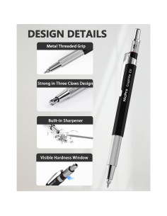 Conjunto de Lápices Mecánicos Nicpro 2mm con 24 Recargas 2