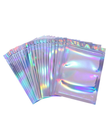 Bolsas de Aluminio Reutilizables Blulu 100 Piezas 5x7 cm Holográfico