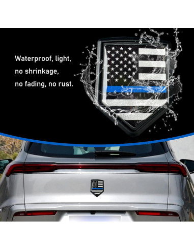 Calcomanía de Coche 3D Metal 4.7x6 cm Awlbed Bandera Americana