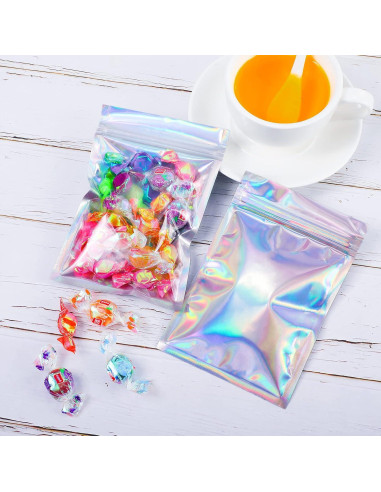 Bolsas de Aluminio Reutilizables Blulu 100 Piezas 5x7 cm Holográfico
