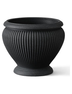 Maceta Arbora Urna Cannes 45.72cm Poliresina Negra Resistente