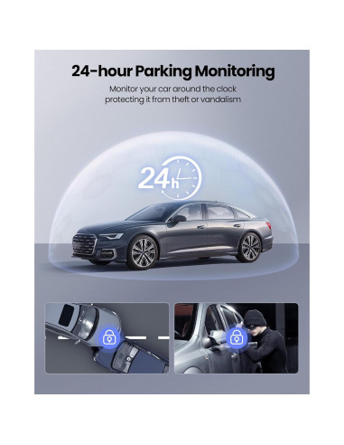 Cámara de tablero M16 4K + 2K, WiFi, visión nocturna, 32GB