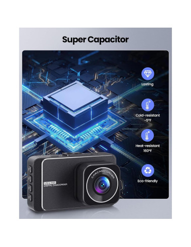 Cámara de tablero M16 4K + 2K, WiFi, visión nocturna, 32GB