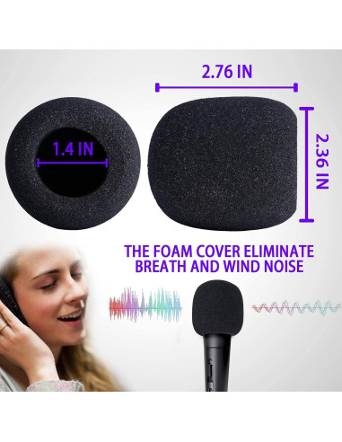 Filtro Antiviento Universal 6 Pcs YOUSHARES para Micrófono