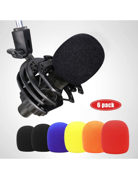 Filtro Antiviento Universal 6 Pcs YOUSHARES para Micrófono