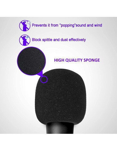 Filtro Antiviento Universal 6 Pcs YOUSHARES para Micrófono