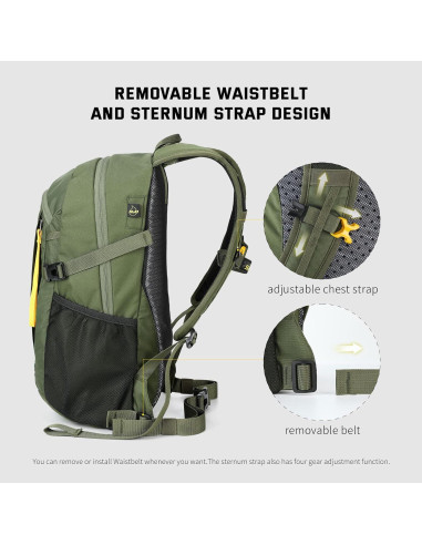 Mochila de Senderismo 20L SKYSPER Unisex Verde Militar