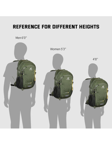 Mochila de Senderismo 20L SKYSPER Unisex Verde Militar