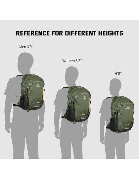 Mochila de Senderismo 20L SKYSPER Unisex Verde Militar