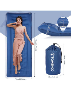 Colchón Inflable TOMSHOO 196x71cm con Almohada y Bomba 2