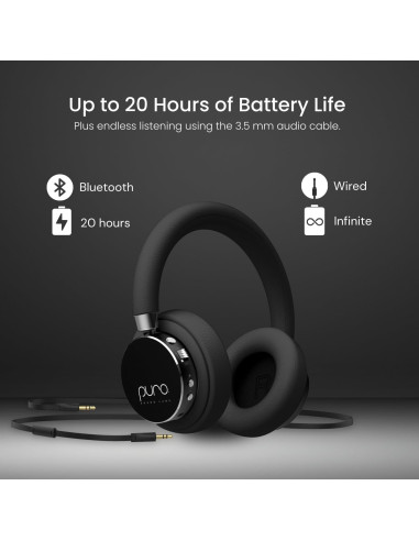 Auriculares Bluetooth Puro Sound Labs BT2200 Plus Niños Negro