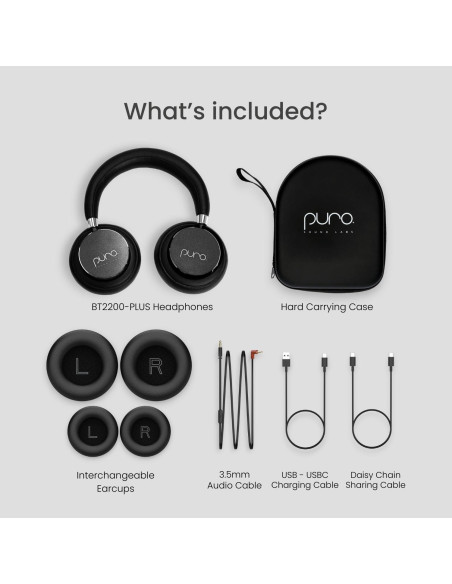 Auriculares Bluetooth Puro Sound Labs BT2200 Plus Niños Negro