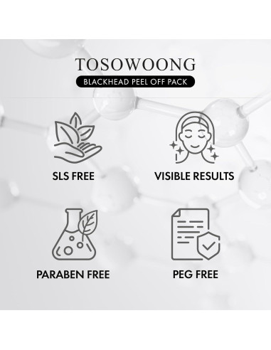 Mascarilla Peel Off TOSOWOONG Carbón 50g - Eliminación Puntos Negros