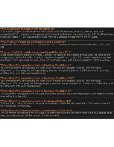 Micrófono BoomPro V-MODA Desmontable 3.5mm para Auriculares