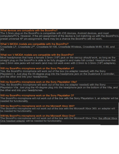 Micrófono BoomPro V-MODA Desmontable 3.5mm para Auriculares