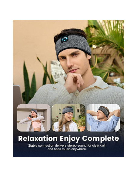 Auriculares para dormir Perytong Bluetooth Diadema Suave 10h Auriculares para dormir Perytong Bluetooth Diadema Suave 10h