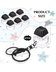 Juguetes Antiestrés para Teclado Shappy - 6 Pcs Negro 2