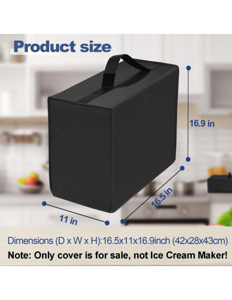 Cubierta Protectora para Máquina de Helados Ninja NC701 - Negra