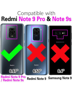 Funda Flip Xiaomi Redmi Note 9 Pro / Note 9S Azul con Tarjetero 2