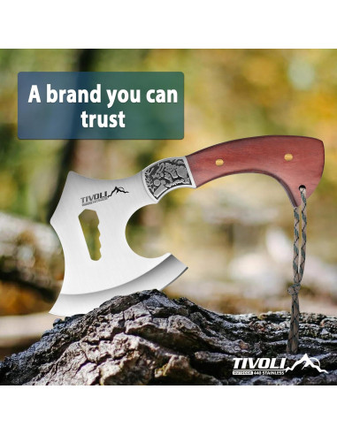 Hacha de Camping TIVOLI con Funda de Nylon, 22.86 cm