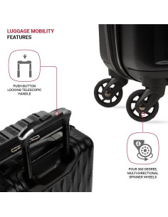 Conjunto de Equipaje Expandible SwissGear 8018 Negro 3 Piezas 2