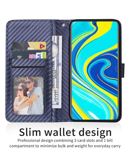 Funda Flip Xiaomi Redmi Note 9 Pro / Note 9S Azul con Tarjetero