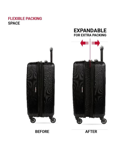 Conjunto de Equipaje Expandible SwissGear 8018 Negro 3 Piezas
