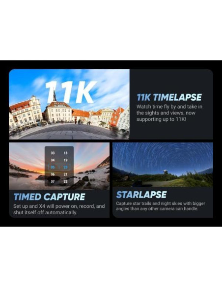 Cámara de Acción 360 Insta360 X4 8K IPX8 con Accesorios Cámara de Acción 360 Insta360 X4 8K IPX8 con Accesorios