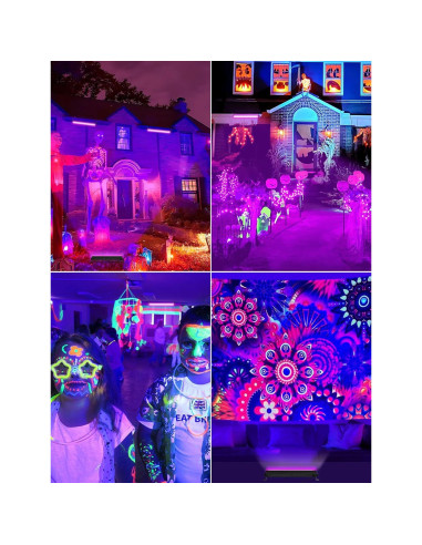 Barra de luz negra LED 36W ISUERFY con enchufe y cable 1.5m