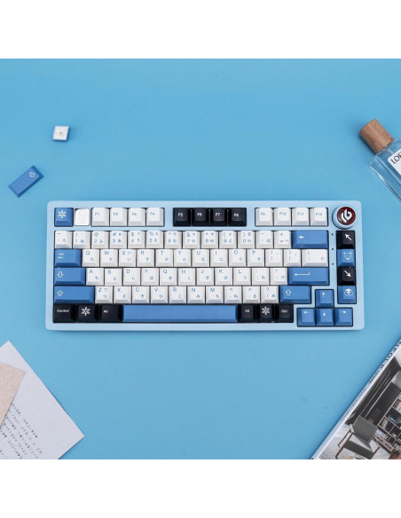 Juego de Teclas PBT 129 Teclas Azul Blanco GEKUCAP
