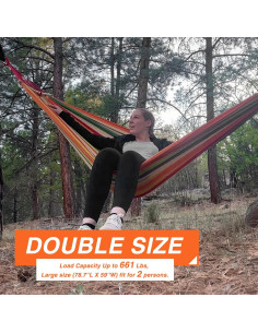 Hamaca Portátil Bestrip Doble 250x150cm 300kg con Bolsa 2