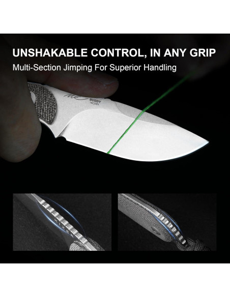 Cuchillo de Hoja Fija Kizer BUDDY 7.62 cm Acero 14C28N EDC Cuchillo de Hoja Fija Kizer BUDDY 7.62 cm Acero 14C28N EDC