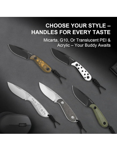 Cuchillo de Hoja Fija Kizer BUDDY 7.62 cm Acero 14C28N EDC