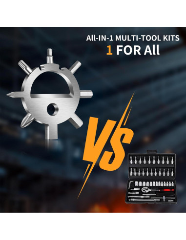 Multitool Copo de Nieve POXIMO 10 en 1 - Kit de Herramientas