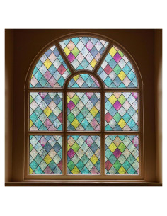 Película de Ventana Templada FEOMOS Lattice Arcoíris 30x200cm