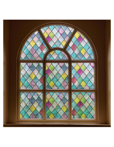 Película de Ventana Templada FEOMOS Lattice Arcoíris 30x200cm