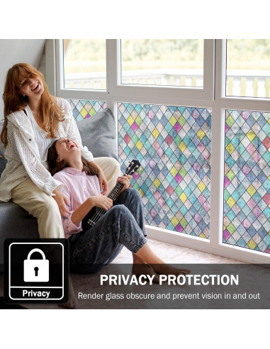 Película de Ventana Templada FEOMOS Lattice Arcoíris 30x200cm