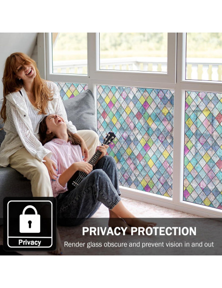 Película de Ventana Templada FEOMOS Lattice Arcoíris 30x200cm