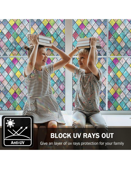 Película de Ventana Templada FEOMOS Lattice Arcoíris 30x200cm