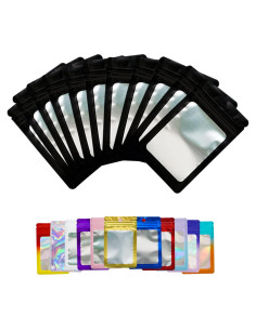 100 Bolsas Mylar Reutilizables Funnyleaf 6x10 cm Negras