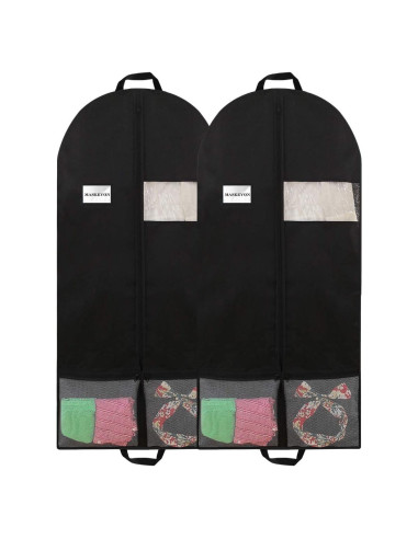 Bolsas de Ropa MASKEYON 129x58 cm con Cremallera - 2 Piezas