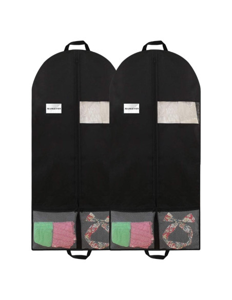 Bolsas de Ropa MASKEYON 129x58 cm con Cremallera - 2 Piezas