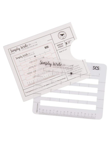 Plantilla Esténcil SCS Direct para Dirección de Sobres 12.7x10.2cm