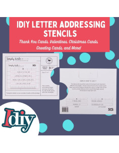 Plantilla Esténcil SCS Direct para Dirección de Sobres 12.7x10.2cm 2