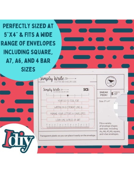 Plantilla Esténcil SCS Direct para Dirección de Sobres 12.7x10.2cm