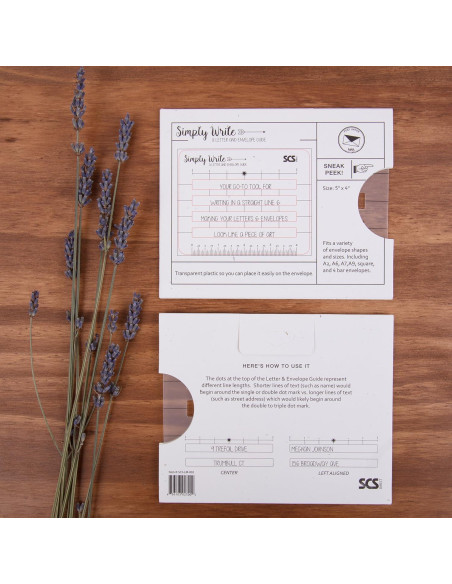 Plantilla Esténcil SCS Direct para Dirección de Sobres 12.7x10.2cm