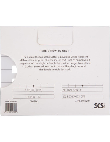 Plantilla Esténcil SCS Direct para Dirección de Sobres 12.7x10.2cm