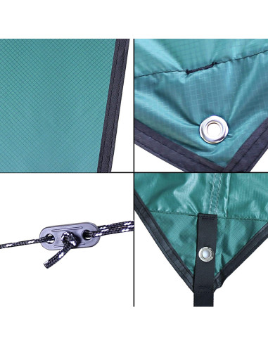 Lona de Camping Impermeable BlueDorado 360x290cm Multiusos