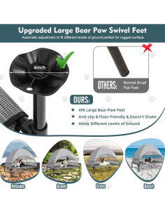 Cama Elevada para Perros Furggis con Dosel Impermeable 100x60cm 2