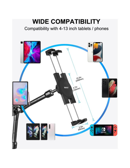Soporte de Tableta Woleyi Alta Resistencia para Vehículo 4.7-13"
